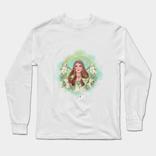 Luna moth Fairy art by Renee Lavoie Long Sleeve T-Shirt